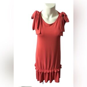 Brand new with tags RED Valentino dress ruffle hem size M, color is coral​